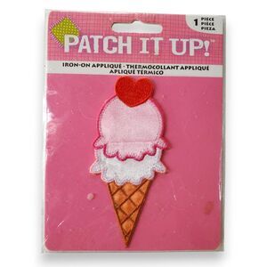 2012 Ice Cream Cone Patch by Patch It Up New Old Stock Iron-On Sew-On